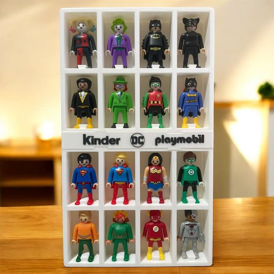 Estante personalizada para personagens DC do Kinder Surpresa